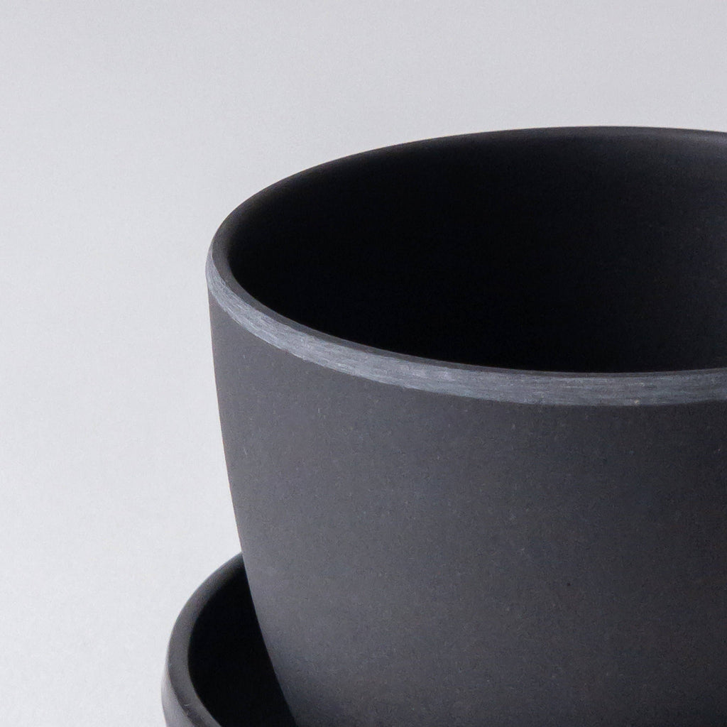 Kanso Designs Bamboo Fibre Mini Planter Pot (Black)