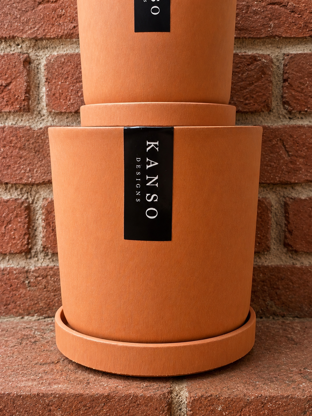 Kanso Seasonal Designs 4" Mustard Seed & Dusted Clay Planters & Saucers