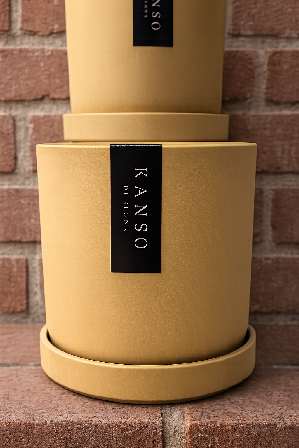 Kanso Seasonal Designs 4" Mustard Seed & Dusted Clay Planters & Saucers