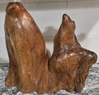 Unique Cypress Wooden Table Top Sculpture Mid Century Modern Design Rustic Burl