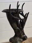 Art Nouveau c1890-1910 Stag's Head Rhyton Solid Bronze Drinking Stein VERY RARE