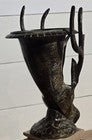 Art Nouveau c1890-1910 Stag's Head Rhyton Solid Bronze Drinking Stein VERY RARE
