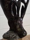 Art Nouveau c1890-1910 Stag's Head Rhyton Solid Bronze Drinking Stein VERY RARE