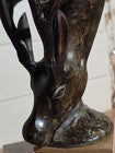 Art Nouveau c1890-1910 Stag's Head Rhyton Solid Bronze Drinking Stein VERY RARE